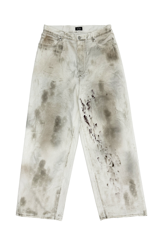 Dirty Baggy Pants - White